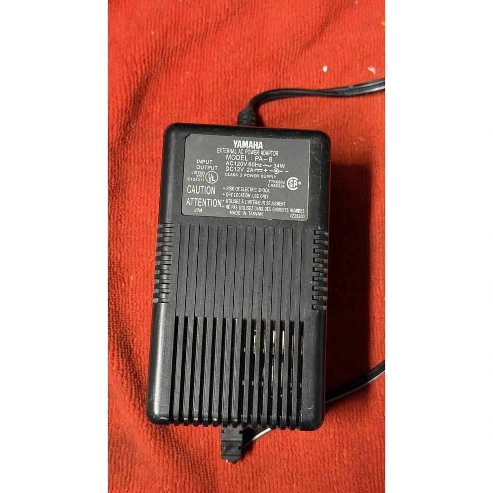 Yamaha PA-6 External‎ AC Power Adapter 12V 2A OEM Power Supply